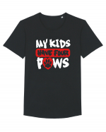 My kids have 4 paws Tricou mânecă scurtă guler larg Bărbat Skater