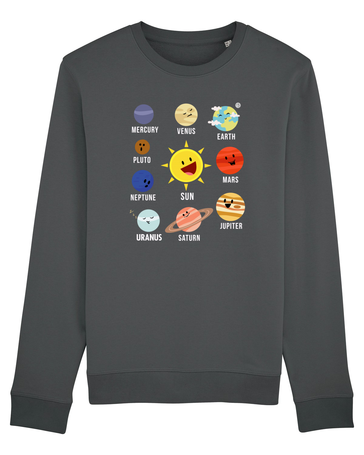 Bluză mânecă lungă Unisex Rise Anthracite