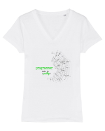 Code is poetry Tricou mânecă scurtă guler V Damă Evoker