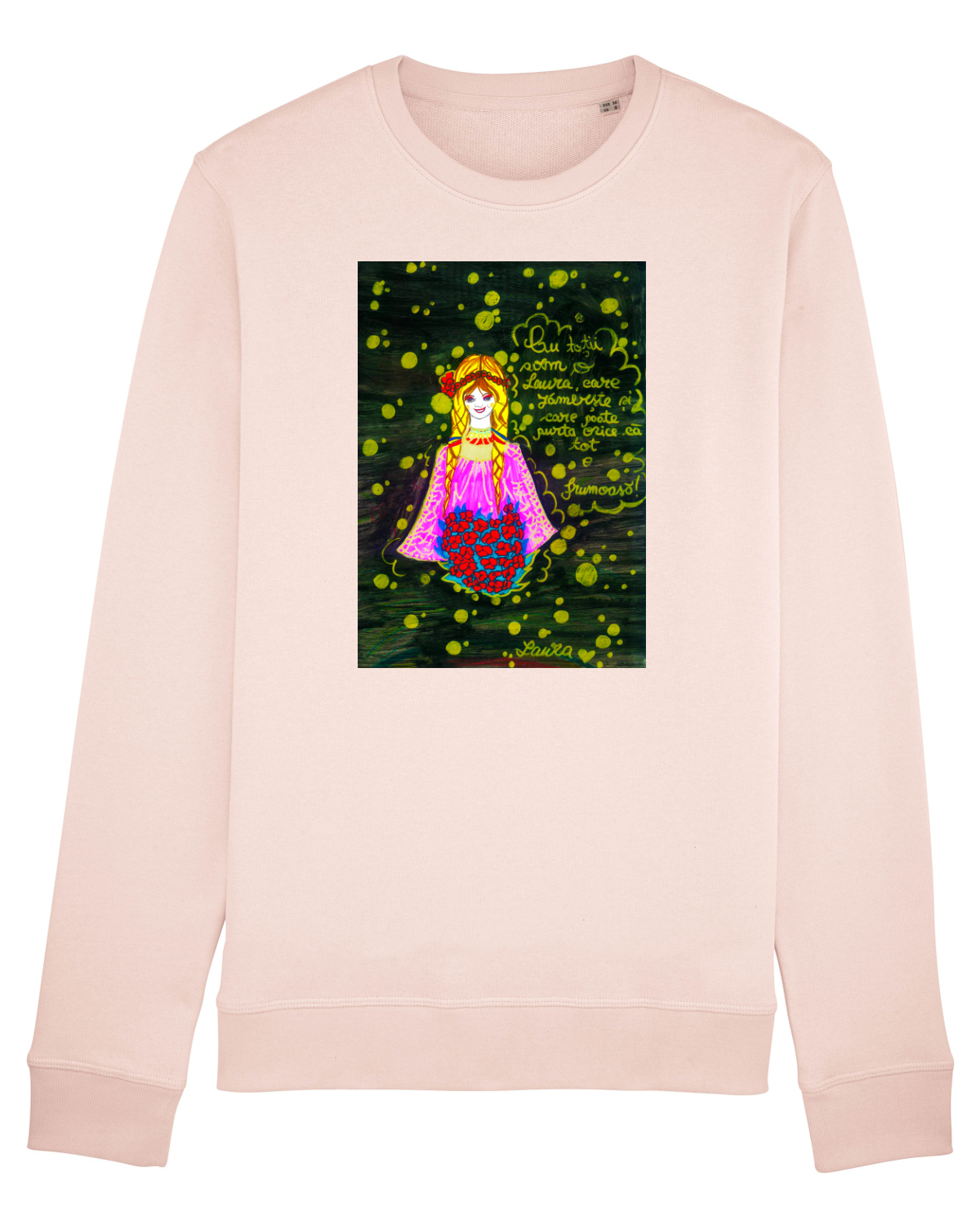 Bluză mânecă lungă Unisex Rise Candy Pink