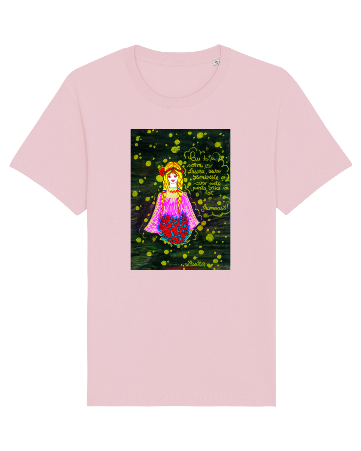 Tricou mânecă scurtă Unisex Rocker Cotton Pink