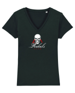 Rebels Club Tricou mânecă scurtă guler V Damă Evoker