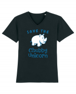 Chubby Unicorn Tricou mânecă scurtă guler V Bărbat Presenter