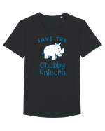 Chubby Unicorn Tricou mânecă scurtă guler larg Bărbat Skater