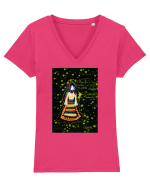 Ancuta Tricou mânecă scurtă guler V Damă Evoker