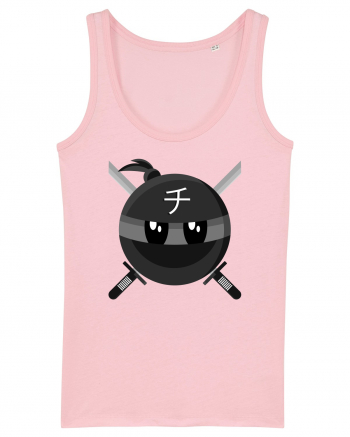 Black ninja emoticon CHI symbol Cotton Pink