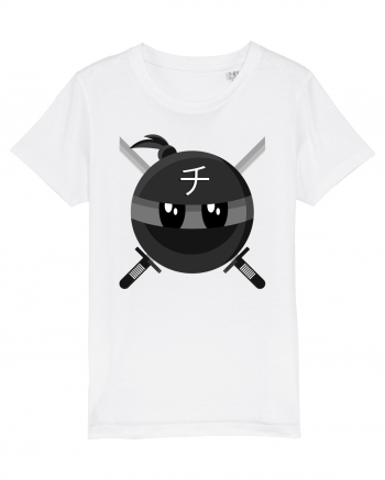 Black ninja emoticon CHI symbol White