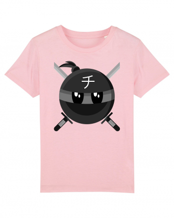 Black ninja emoticon CHI symbol Cotton Pink