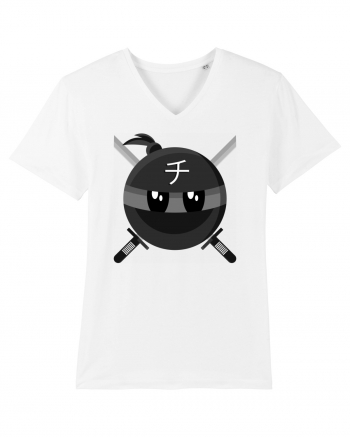 Black ninja emoticon CHI symbol White