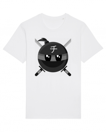 Black ninja emoticon CHI symbol White