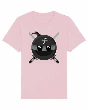 Black ninja emoticon CHI symbol Cotton Pink