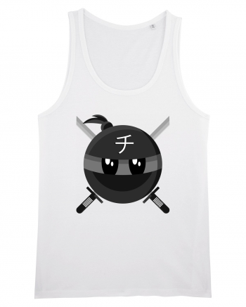 Black ninja emoticon CHI symbol White