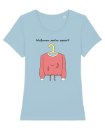 Multumesc pentru suport Tricou mânecă scurtă guler larg fitted Damă Expresser