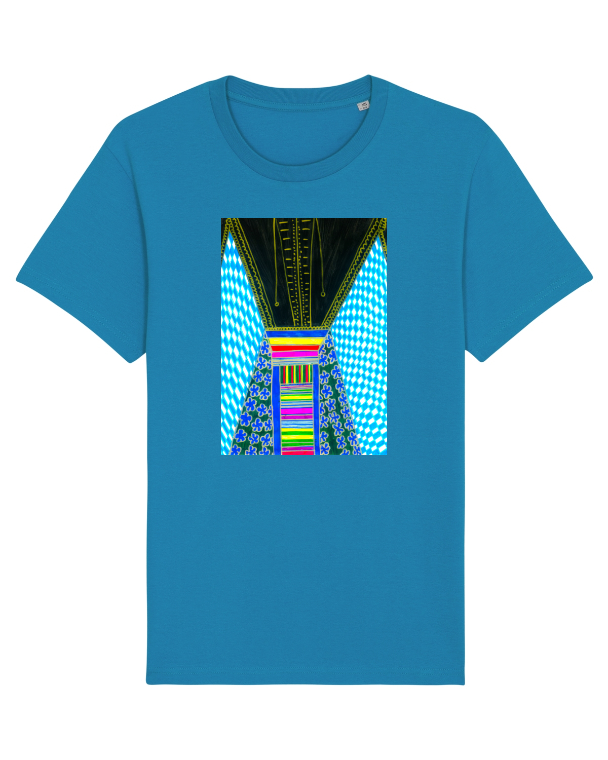 Tricou mânecă scurtă Unisex Rocker Azur