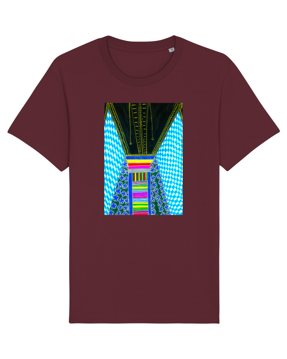 Tricou mânecă scurtă Unisex Rocker Burgundy