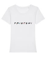 PRIETENI Tricou mânecă scurtă guler larg fitted Damă Expresser