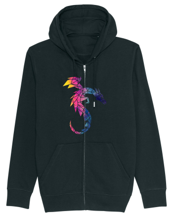 Geometric Fire And Ice Dragon Black
