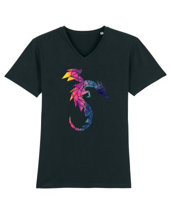 Geometric Fire And Ice Dragon Black