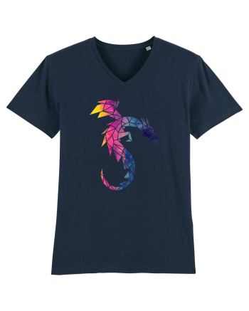 Geometric Fire And Ice Dragon French Navy