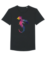 Geometric Fire And Ice Dragon Tricou mânecă scurtă guler larg Bărbat Skater