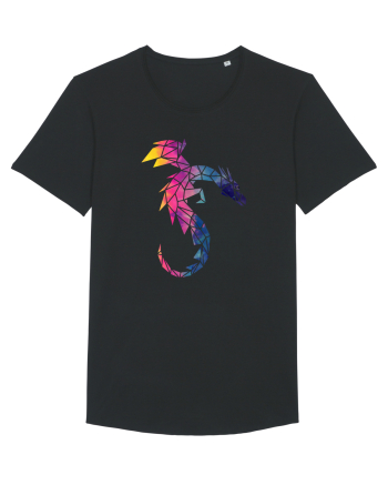 Geometric Fire And Ice Dragon Black
