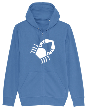 Cute Geometric Crab - Origami Style Bright Blue