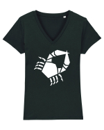 Cute Geometric Crab - Origami Style Tricou mânecă scurtă guler V Damă Evoker