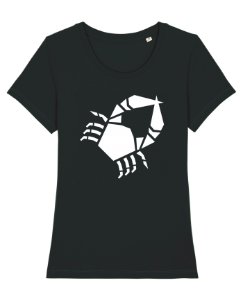 Cute Geometric Crab - Origami Style Black