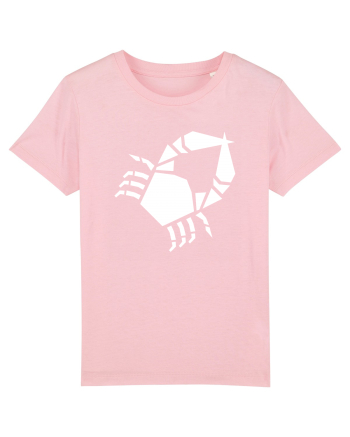 Cute Geometric Crab - Origami Style Cotton Pink