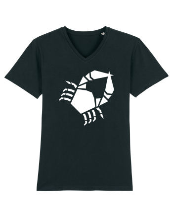 Cute Geometric Crab - Origami Style Black