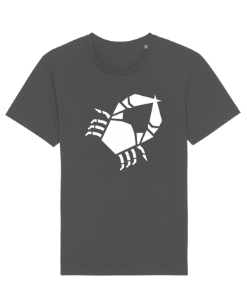 Cute Geometric Crab - Origami Style Anthracite