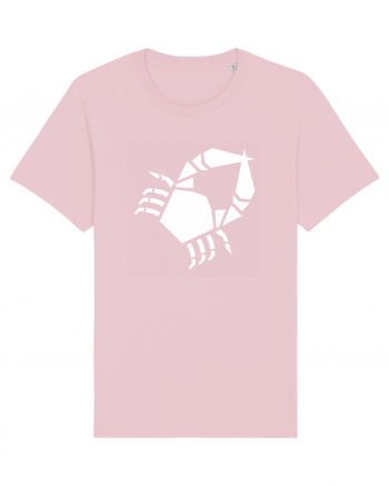 Cute Geometric Crab - Origami Style Cotton Pink