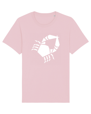 Cute Geometric Crab - Origami Style Cotton Pink