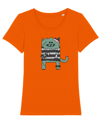 Zombie Cat Bright Orange