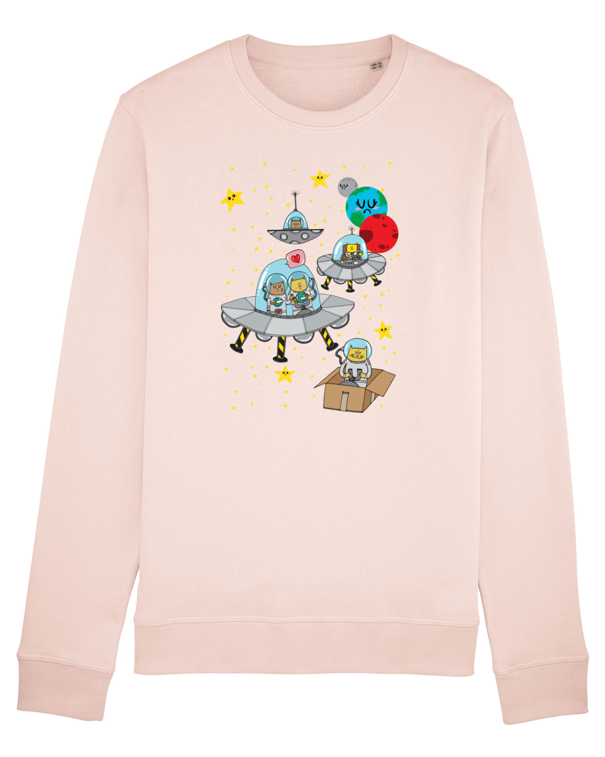 Bluză mânecă lungă Unisex Rise Candy Pink