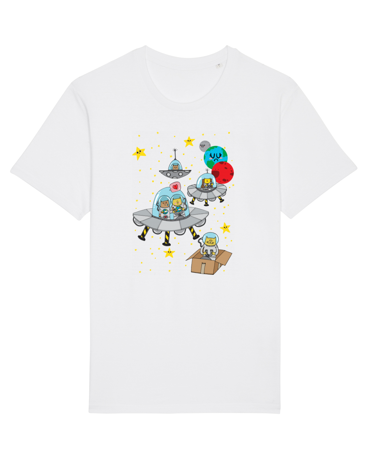 Tricou mânecă scurtă Unisex Rocker White