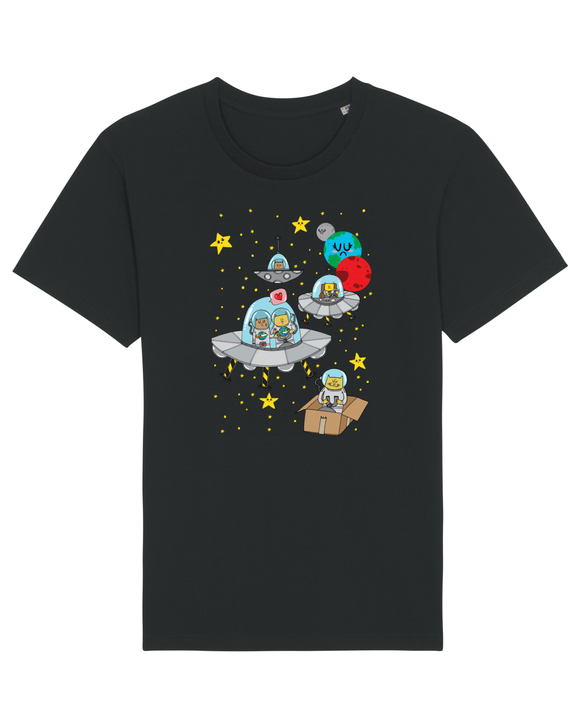 Tricou mânecă scurtă Unisex Rocker Black