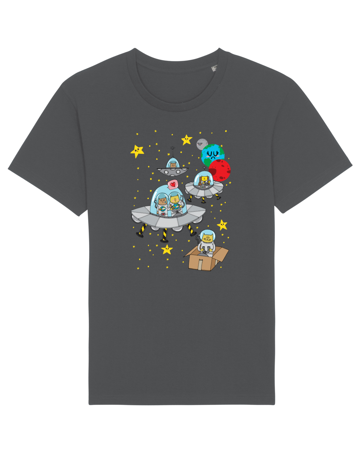 Tricou mânecă scurtă Unisex Rocker Anthracite
