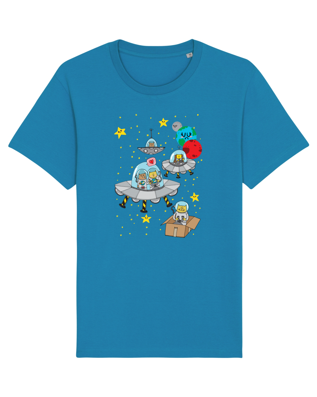 Tricou mânecă scurtă Unisex Rocker Azur