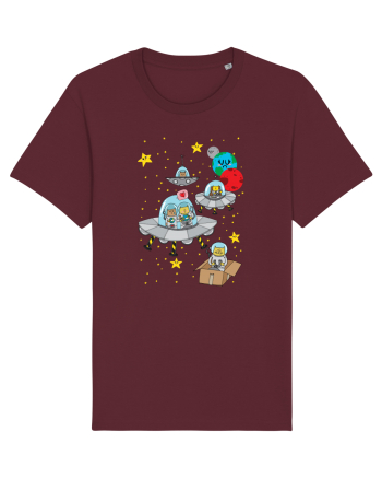 Space Cats Burgundy