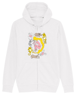 Sleeping girl, sleeping cats Hanorac cu fermoar Unisex Connector