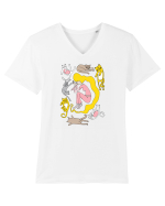 Sleeping girl, sleeping cats Tricou mânecă scurtă guler V Bărbat Presenter