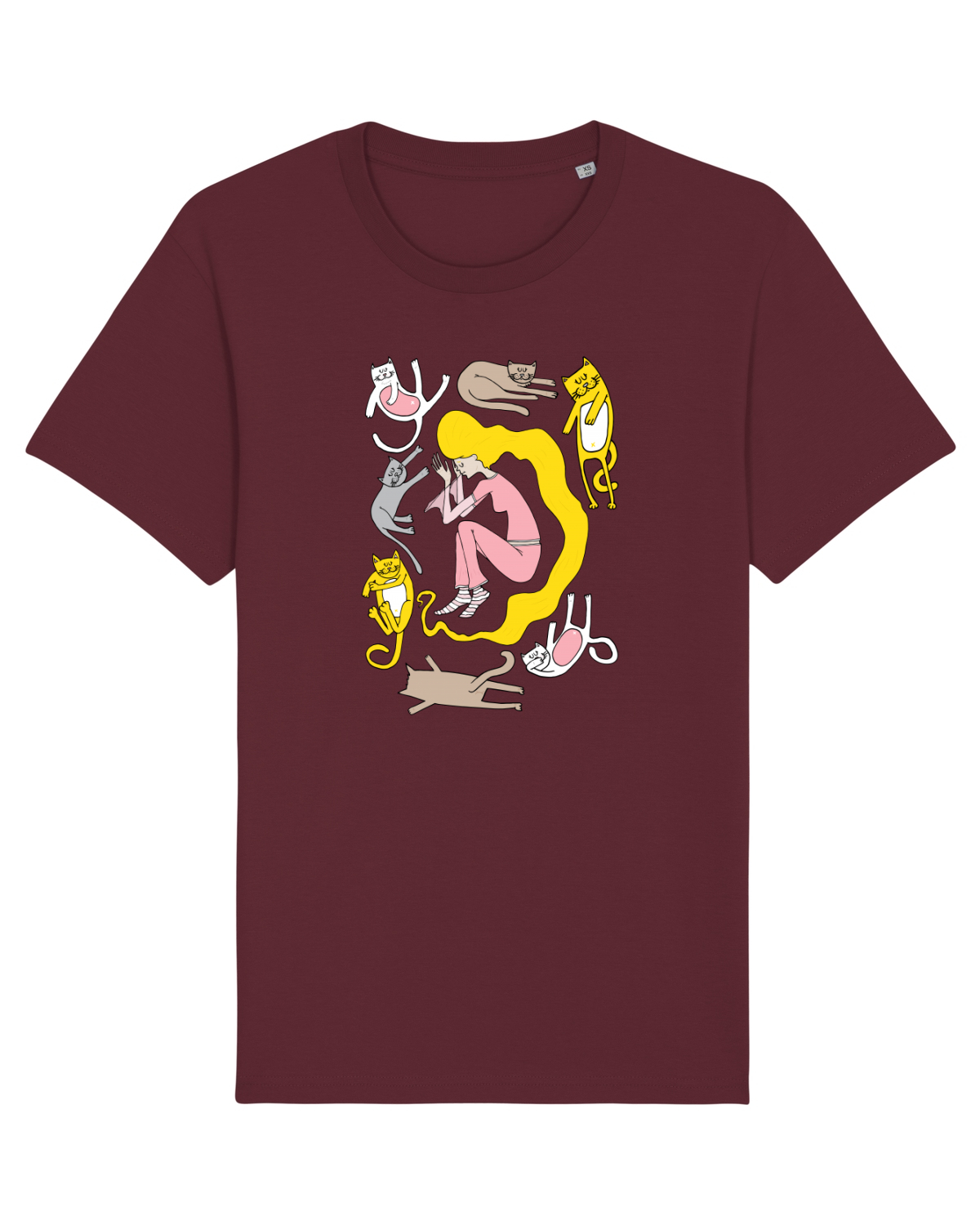 Tricou mânecă scurtă Unisex Rocker Burgundy