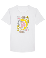 Sleeping girl, sleeping cats Tricou mânecă scurtă guler larg Bărbat Skater