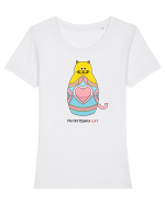 Matryoshka CAT Tricou mânecă scurtă guler larg fitted Damă Expresser