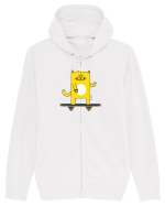 Cat on skateboard Hanorac cu fermoar Unisex Connector