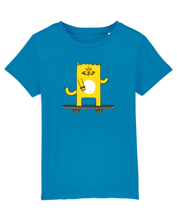 Cat on skateboard Azur