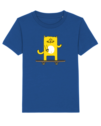 Cat on skateboard Majorelle Blue