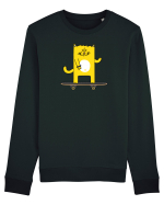 Cat on skateboard Bluză mânecă lungă Unisex Rise