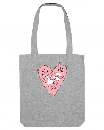 Cat heart Heather Grey